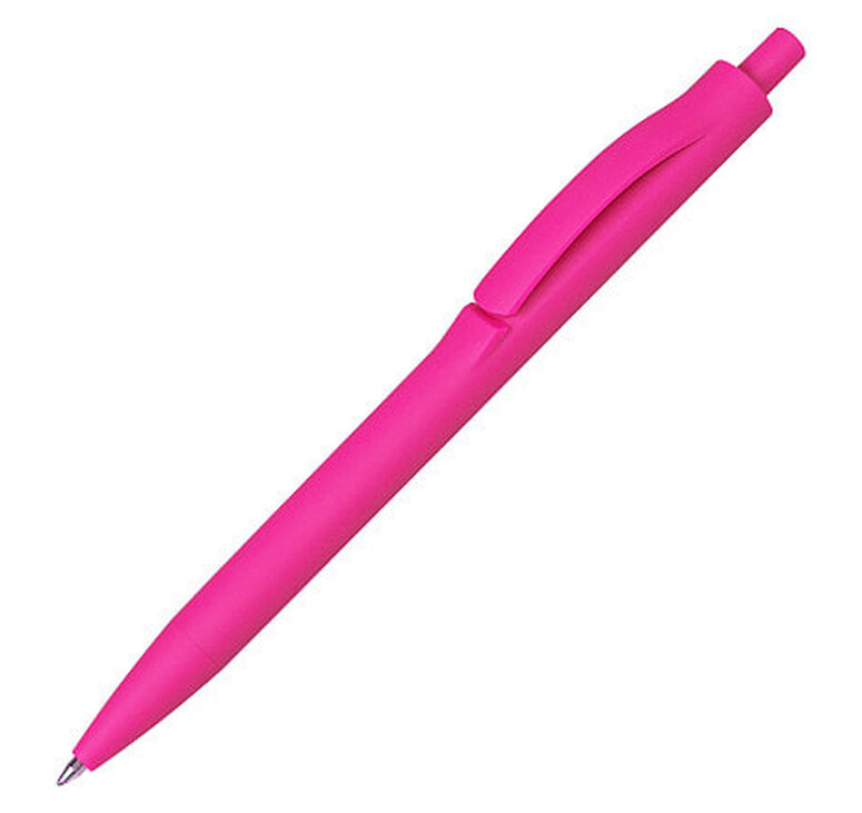 Ручка шариковая IGLA SOFT, пластиковая, софт-тач, розовая