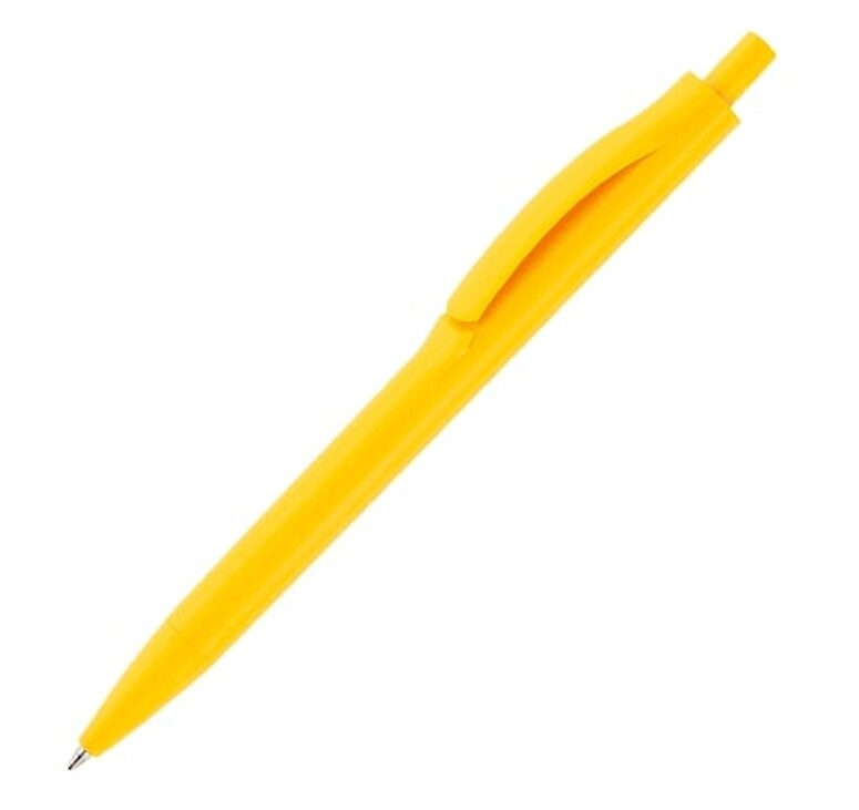 Ручка шариковая IGLA SOFT, пластиковая, софт-тач, желтая