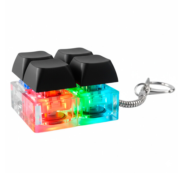 Брелок Press Anti Stress с LED подсветкой (фонарик), черный