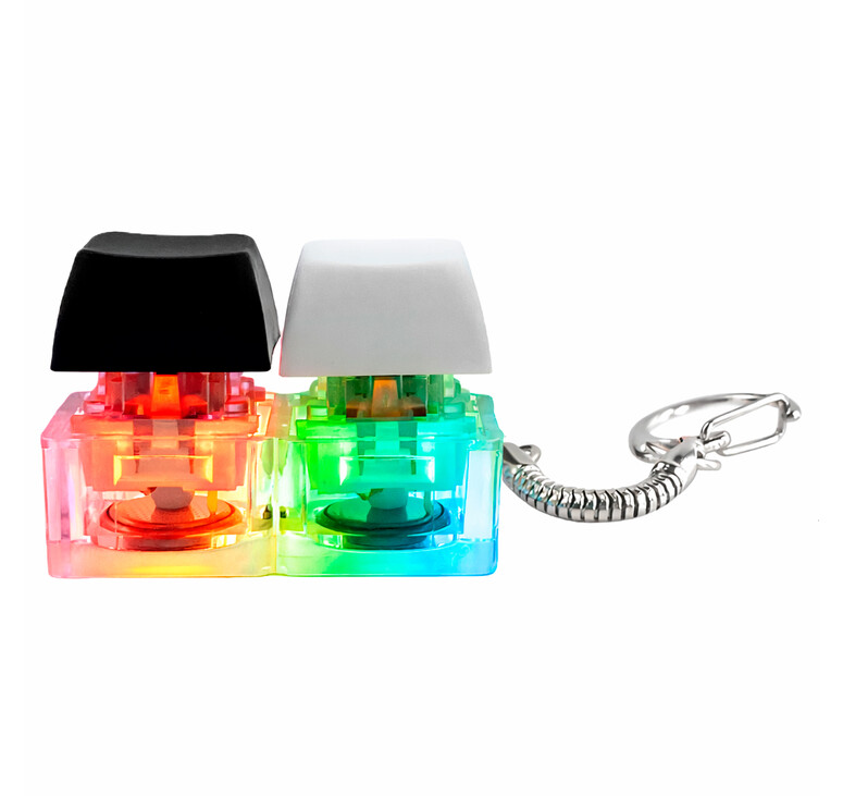 Брелок KeyDuo с LED подсветкой (фонарик), чёрно-белый