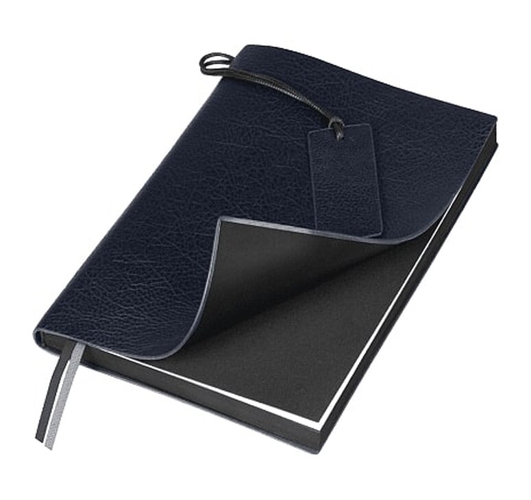 Ежедневник Flexy Foggia Leatherette B5, темно-синий, недатированный, в гибкой обложке в подарочной коробке