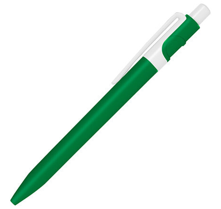 Ручка шариковая пластиковая Ravena Color, зеленая/белая
