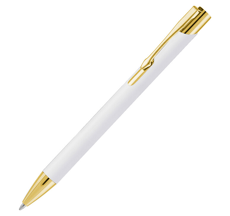 Ручка шариковая, Legend Soft Touch Mirror Gold Requis, белая/золотистая