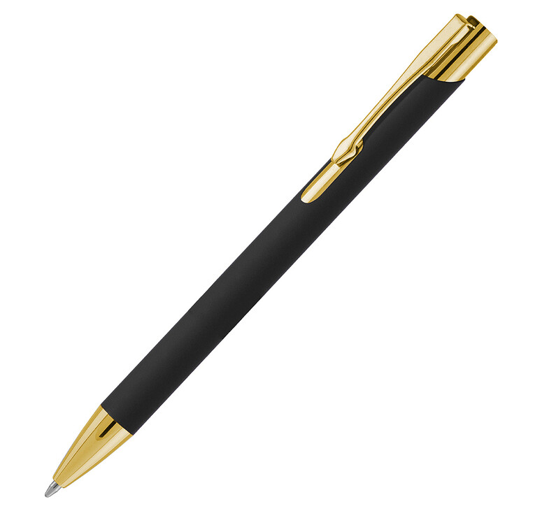 Ручка шариковая, Legend Soft Touch Mirror Gold Requis, черная/золотистая