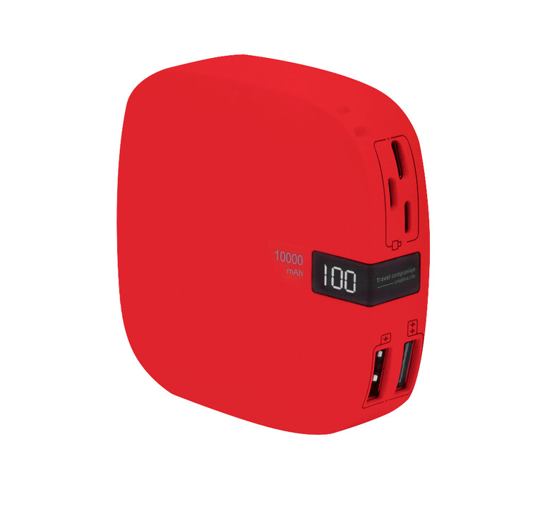 Внешний аккумулятор Revil, 10000 mAh, красный