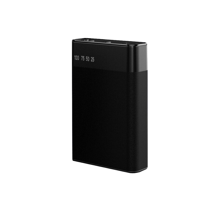 Внешний аккумулятор в металлическом корпусе Apria, 10000 mAh, черный