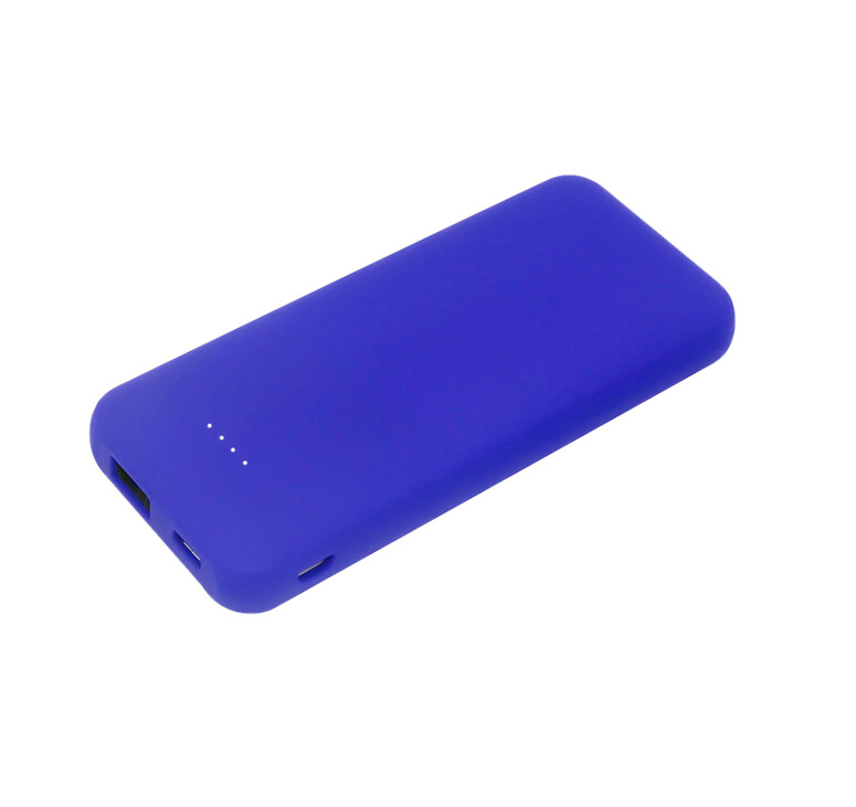 Внешний аккумулятор Arrida 5000mAh, с покрытием Baby skin, синий