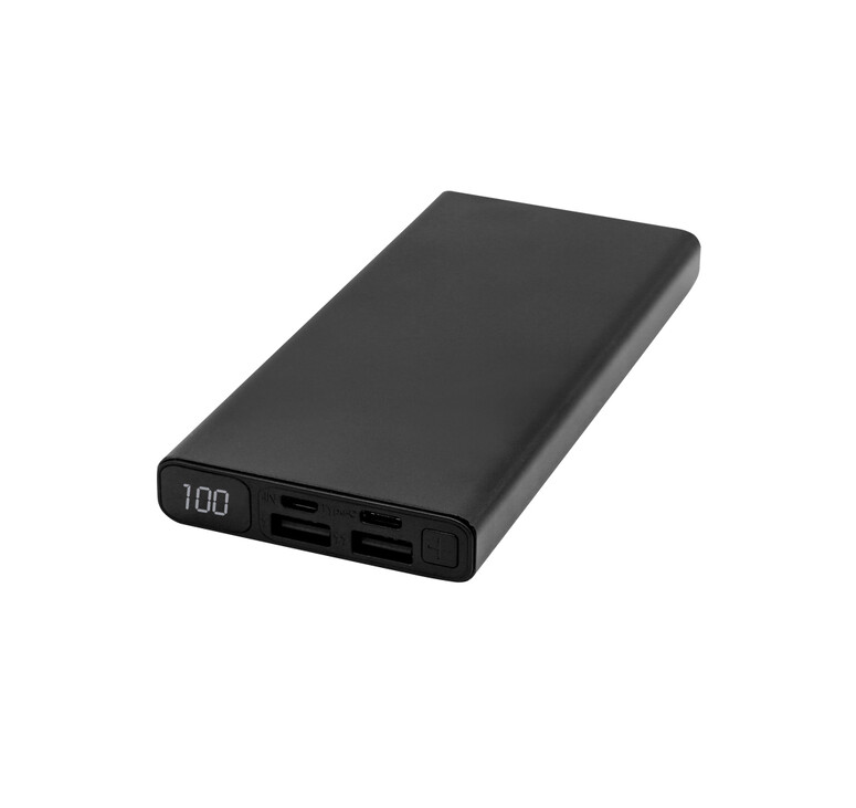 Внешний аккумулятор Höginn в металлическом корпусе, 10000mAh, черный