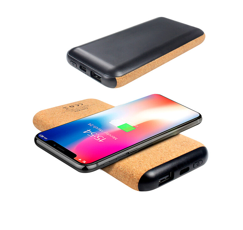 Внешний аккумулятор Suntory с беспроводной зарядкой, 10000 mAh, черный