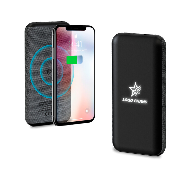 Внешний аккумулятор Stormoway, 10000 mAh с беспроводной зарядкой, черный