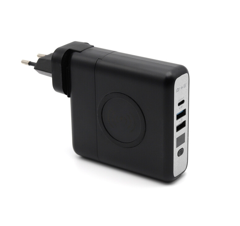 Внешний аккумулятор Gemini с беспроводной зарядкой и сетевым адаптером, 10000 mAh, черный