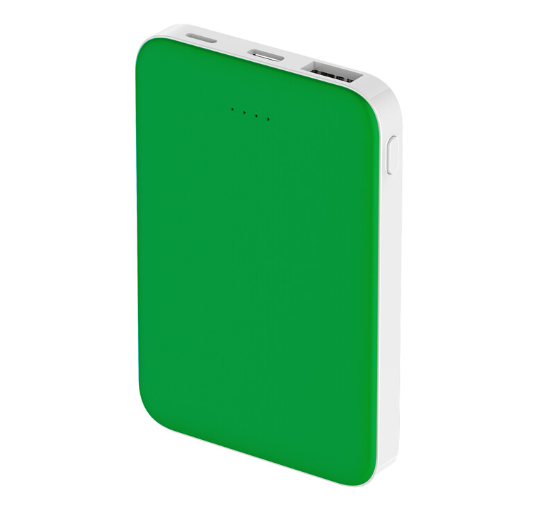 Внешний аккумулятор Fluffy, 5000 Mah, зеленый