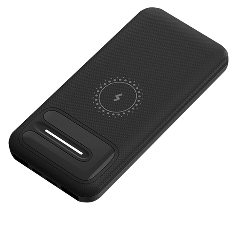 Внешний аккумулятор Odyssey, 10000 mAh с беспроводной зарядкой, черный
