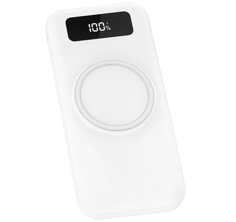 Внешний аккумулятор Authority с беспроводной зарядкой (5W), 10000 mAh, белый