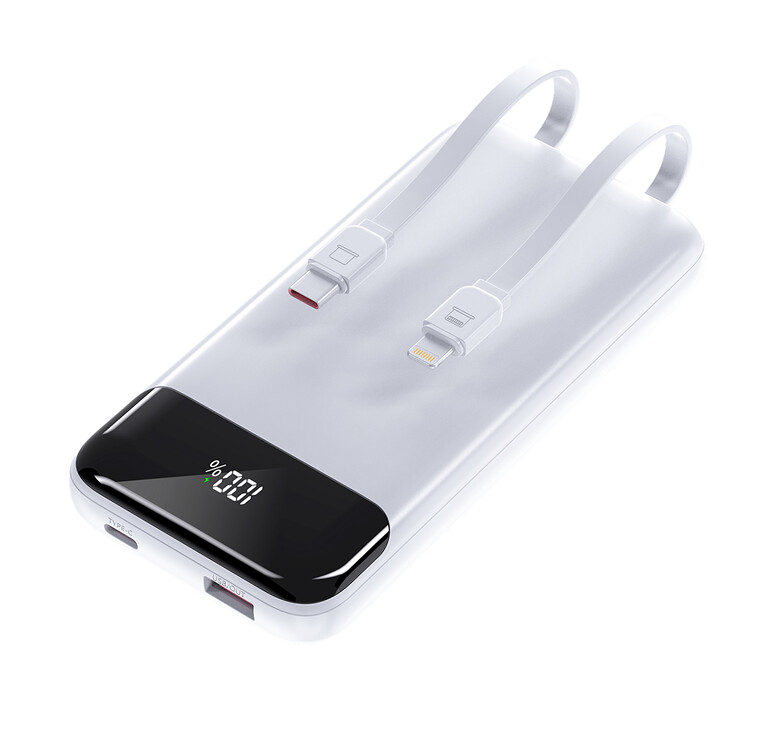 Внешний аккумулятор Nero с быстрой зарядкой (до 22,5W), 10000 mAh, белый