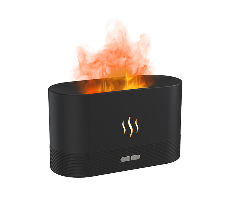 Светодиодный USB увлажнитель-ароматизатор Flame, черный