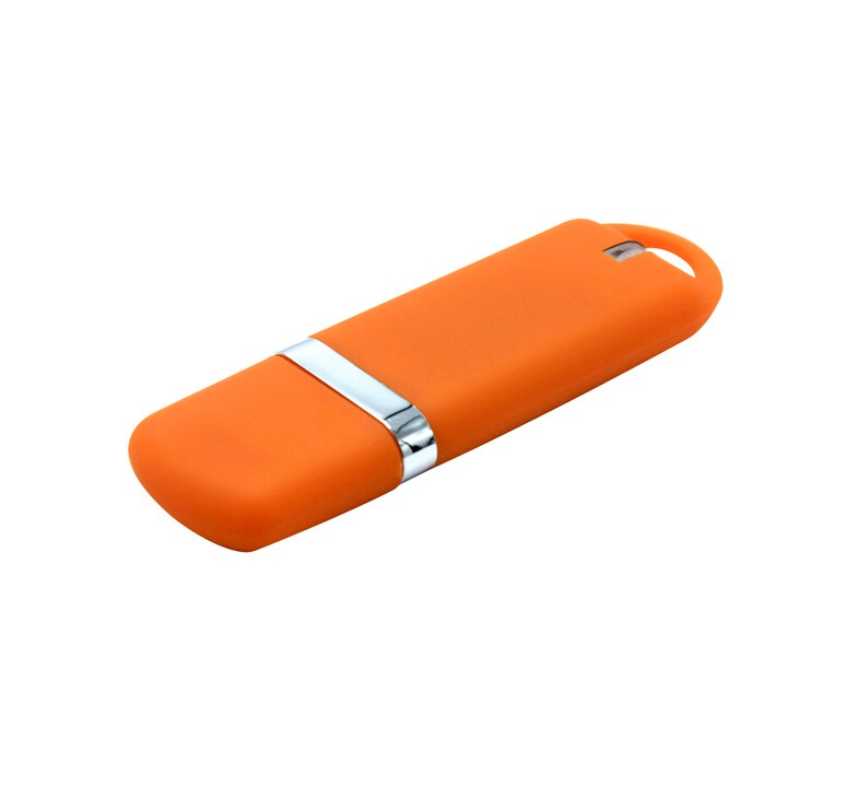 Флешка Shape с покрытием Софт Тач 16 GB, оранжевая