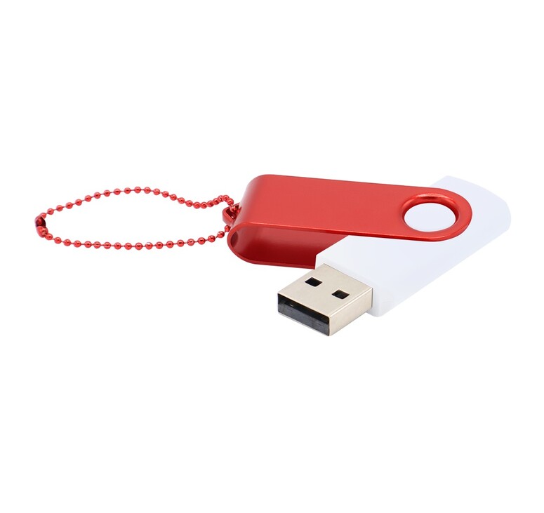 Флешка Designer To Go 2.0 USB 16Gb, белый/красный
