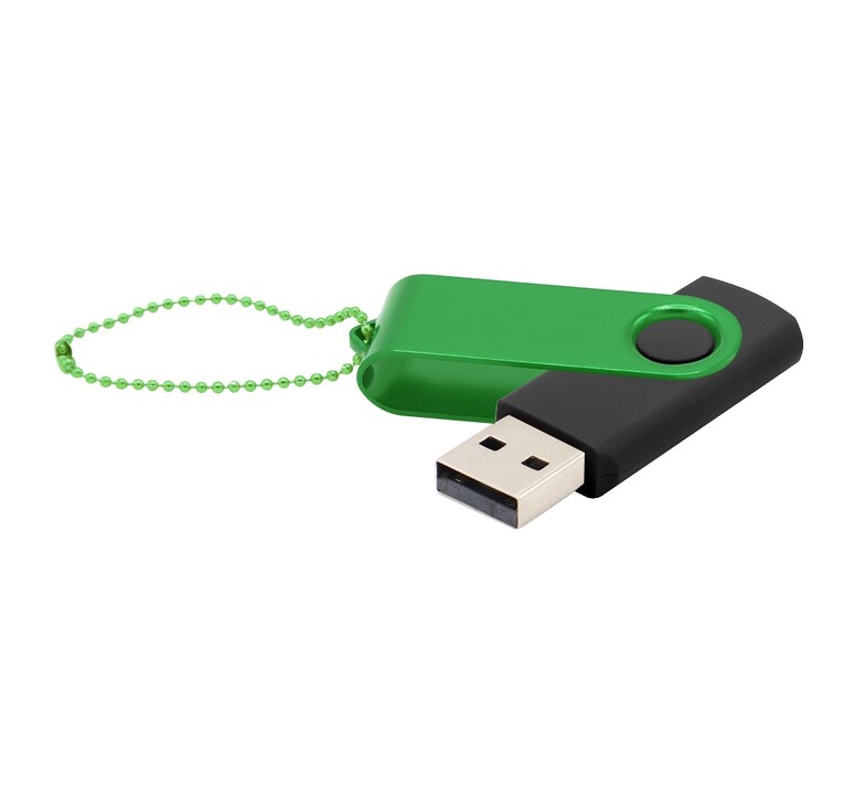 Флешка Designer To Go 2.0 USB 16Gb, черный/зеленый