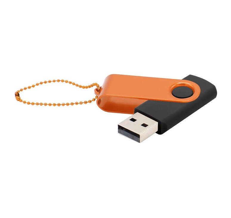 Флешка Designer To Go 2.0 USB 16Gb, черный/оранжевый