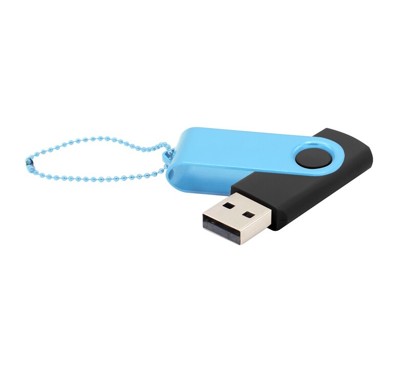 Флешка Designer To Go 2.0 USB 16Gb, черный/голубой