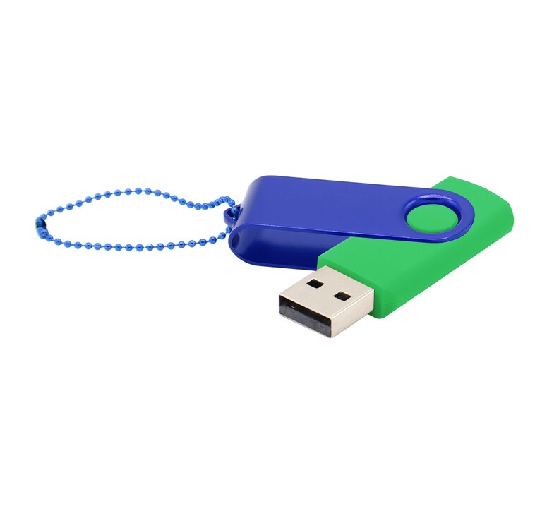 Флешка Designer To Go 2.0 USB 16Gb, зеленый/синий