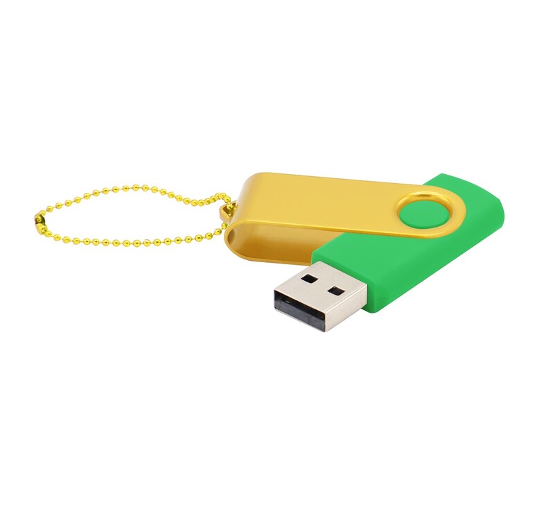 Флешка Designer To Go 2.0 USB 16Gb, зеленый/желтый