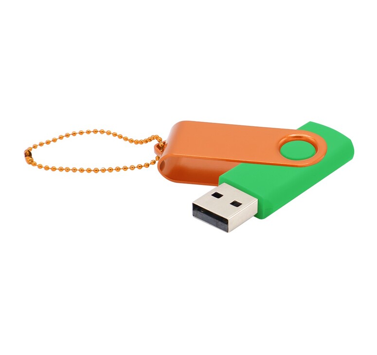 Флешка Designer To Go 2.0 USB 16Gb, зеленый/оранжевый