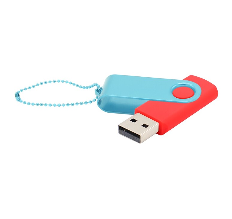 Флешка Designer To Go 2.0 USB 16Gb, красный/бирюзовый