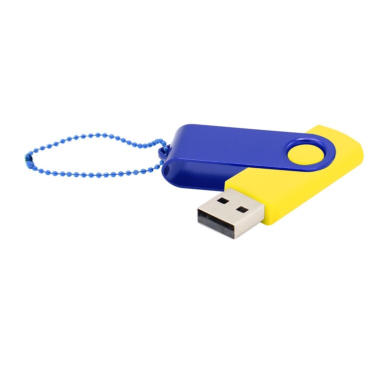 Флешка Designer To Go 2.0 USB 16Gb, желтый/синий