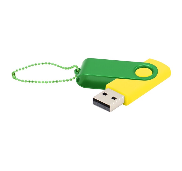 Флешка Designer To Go 2.0 USB 16Gb, желтый/зеленый