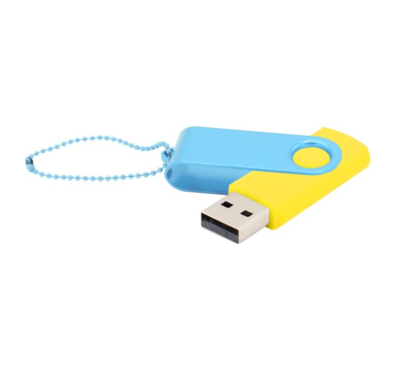 Флешка Designer To Go 2.0 USB 16Gb, желтый/голубой