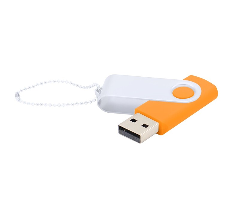 Флешка Designer To Go 2.0 USB 16Gb, оранжевый/белый