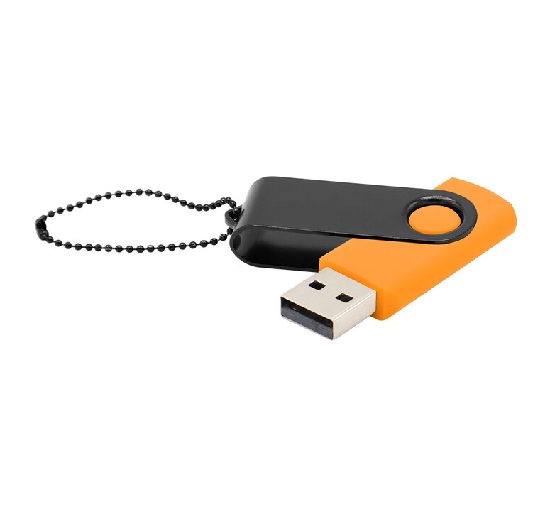 Флешка Designer To Go 2.0 USB 16Gb, оранжевый/черный