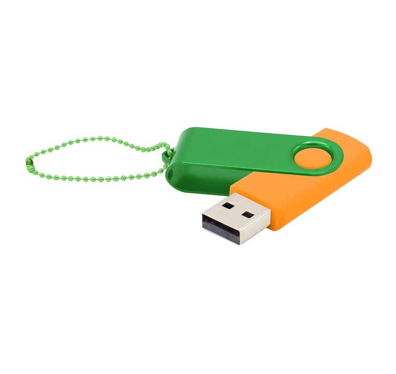 Флешка Designer To Go 2.0 USB 16Gb, оранжевый/зеленый