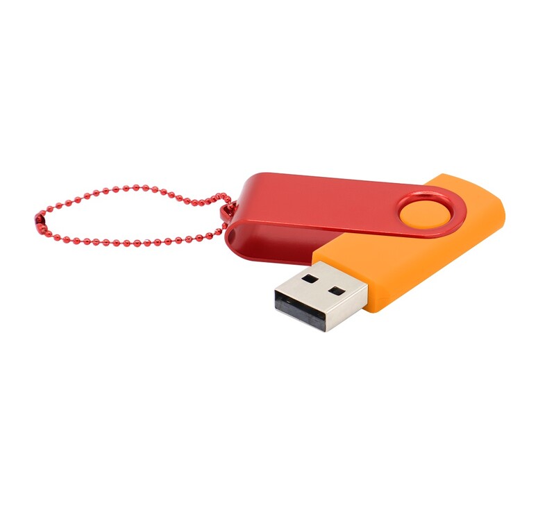 Флешка Designer To Go 2.0 USB 16Gb, оранжевый/красный