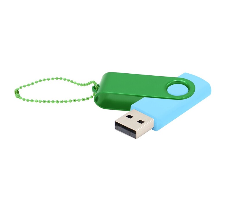 Флешка Designer To Go 2.0 USB 16Gb, голубой/зеленый