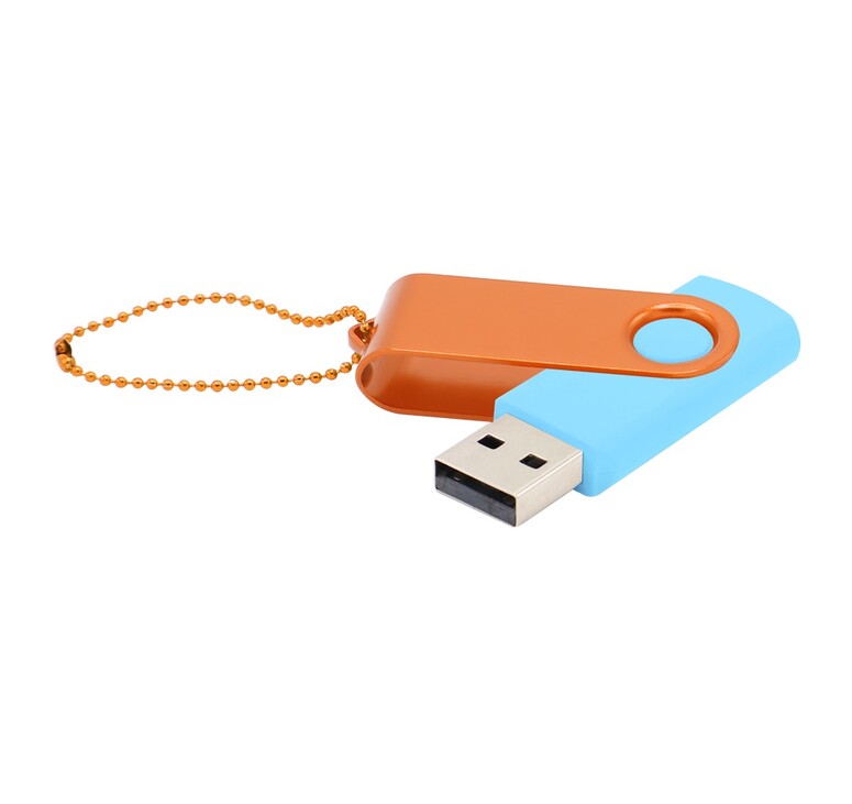 Флешка Designer To Go 2.0 USB 16Gb, голубой/оранжевый