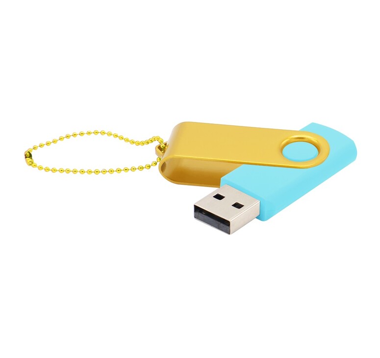 Флешка Designer To Go 2.0 USB 16Gb, бирюзовый/желтый