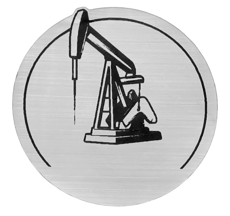 Шильд-наклейка нефть, серебро