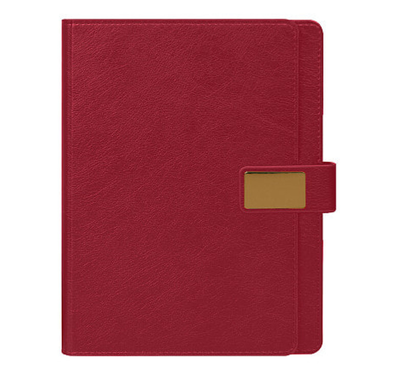 Ежедневник в суперобложке Alfa Mocco Business Edition B5, полутвердый, бордовый с золотом
