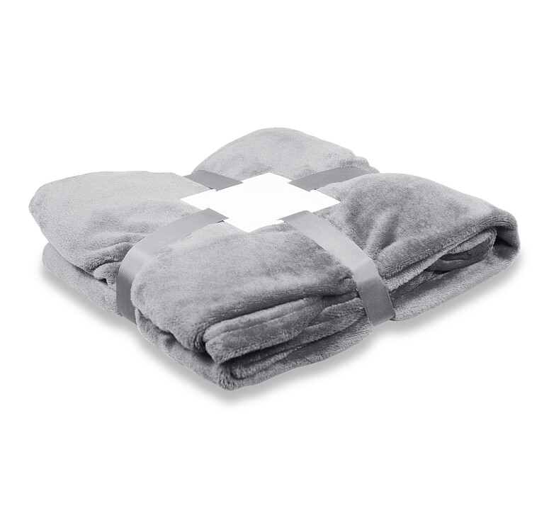 Плед флисовый SUPER SOFT COMFORT TRAVEL, серый