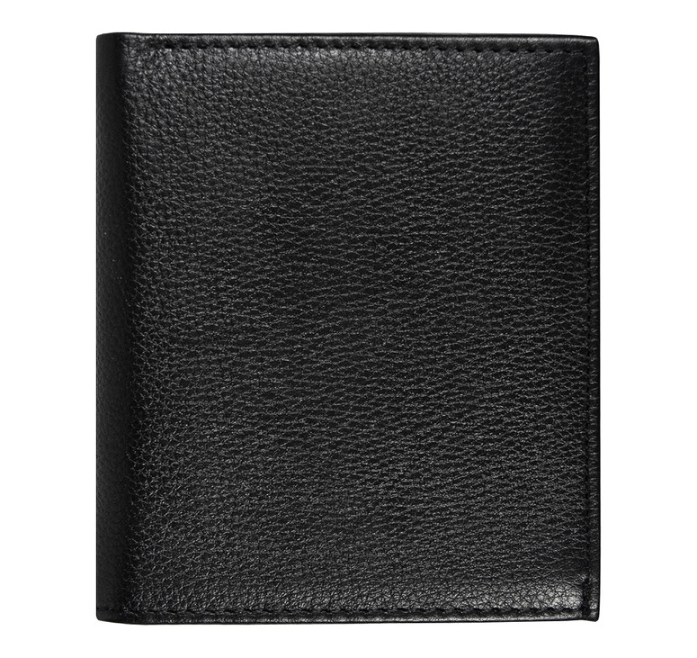 Кошелек с картхолдером Leather Plain, чёрный