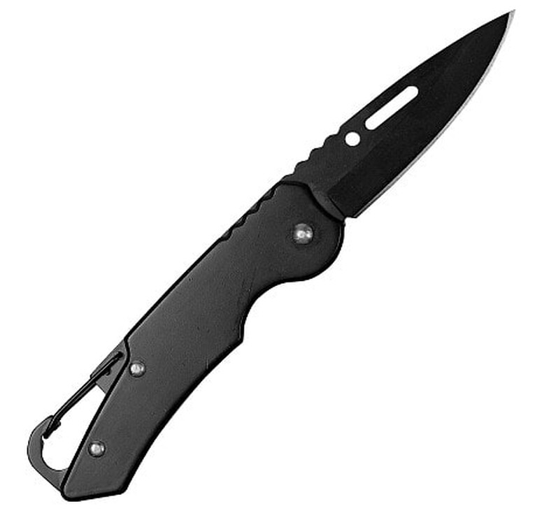 Брелок-нож карманный с карабином Tools Blackburn, черный