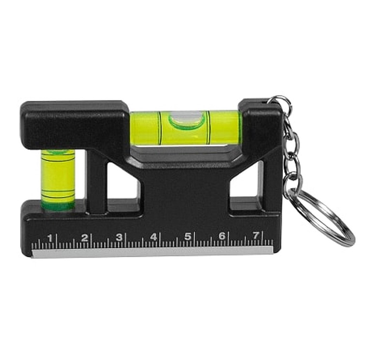 Брелок уровень Tools Pocket level, пластиковый, черный