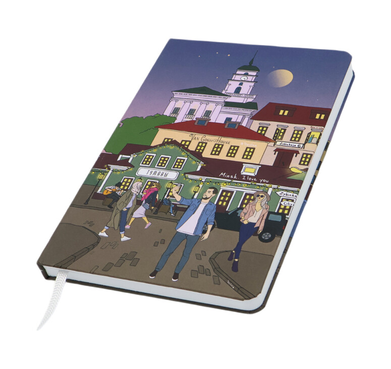 Записная книжка A6 Dziuna Зыбицкая в клетку 10,5 x 16 см