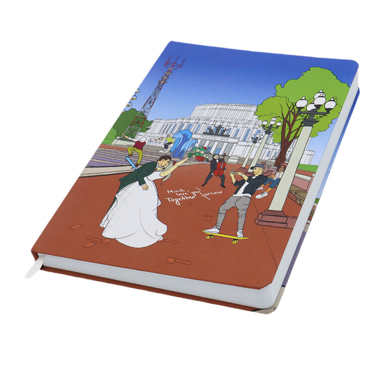 Записная книжка A5 Dziuna Театр в клетку 15,5 x 21 см