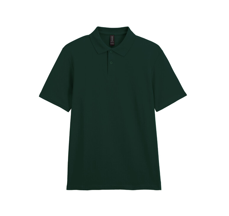Футболка поло SOFTSTYLE ADULT DOUBLE PIQUE, ТЕМНО-ЗЕЛЕНЫЙ 2XL