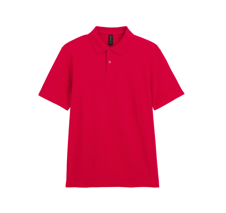 Футболка поло SOFTSTYLE ADULT DOUBLE PIQUE, КРАСНЫЙ XL