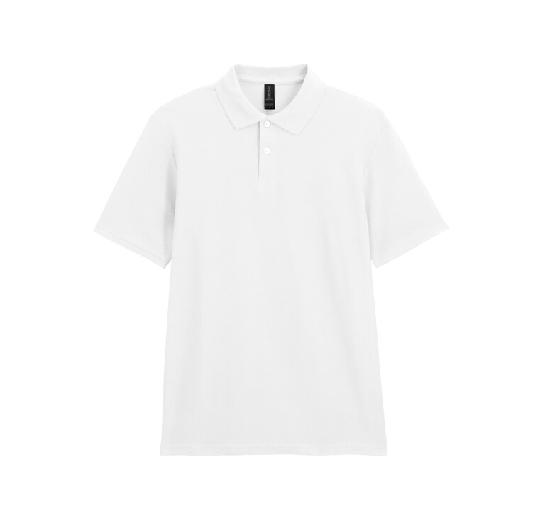 Футболка поло SOFTSTYLE ADULT DOUBLE PIQUE, БЕЛЫЙ 4XL